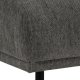 SOFAKONCEPT Elea puf - antracitgrt stof og sort metal (70x62)