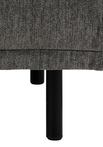 SOFAKONCEPT Elea puf - antracitgrt stof og sort metal (70x62)