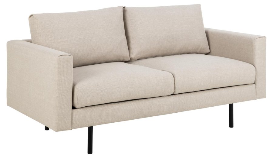 SOFAKONCEPT Toril 2,5 pers. sofa - beige stof og sort metal