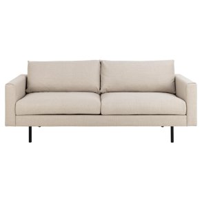SOFAKONCEPT Toril 3 pers. sofa - beige stof og sort metal