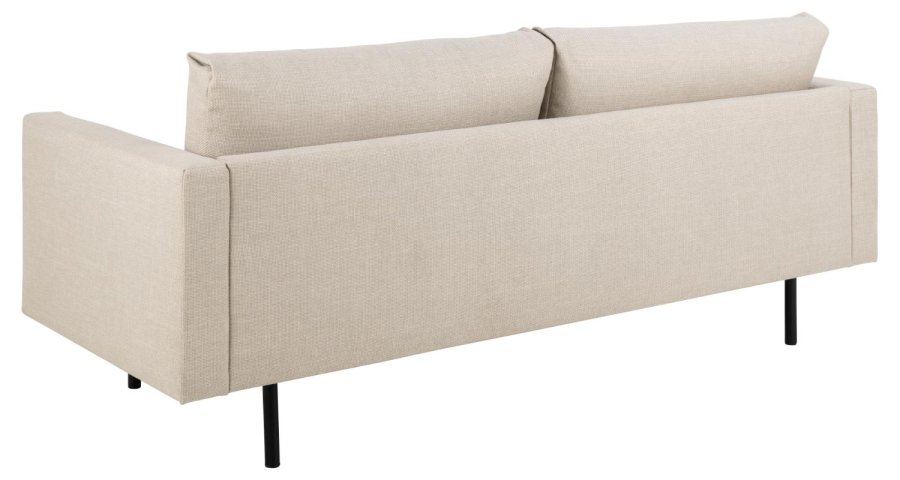 SOFAKONCEPT Toril 3 pers. sofa - beige stof og sort metal