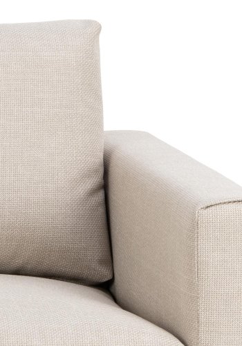 SOFAKONCEPT Toril 3 pers. sofa - beige stof og sort metal