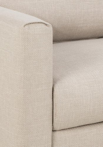 SOFAKONCEPT Toril 3 pers. sofa - beige stof og sort metal