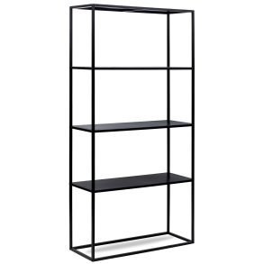 NORDLYS Arne bogreol, m. 4 hylder - sort metal