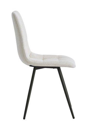 NORDLYS Bjrn spisebordsstol - beige stof og sort metal