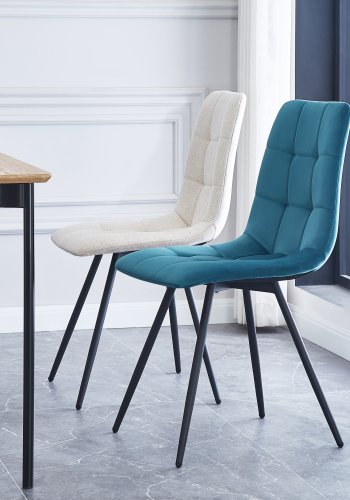 NORDLYS Bjrn spisebordsstol - andebl fljl og sort metal