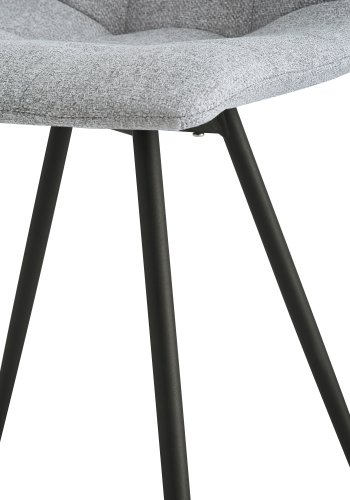 NORDLYS Bjrn spisebordsstol - gr stof og sort metal