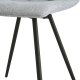 NORDLYS Bjrn spisebordsstol - gr stof og sort metal