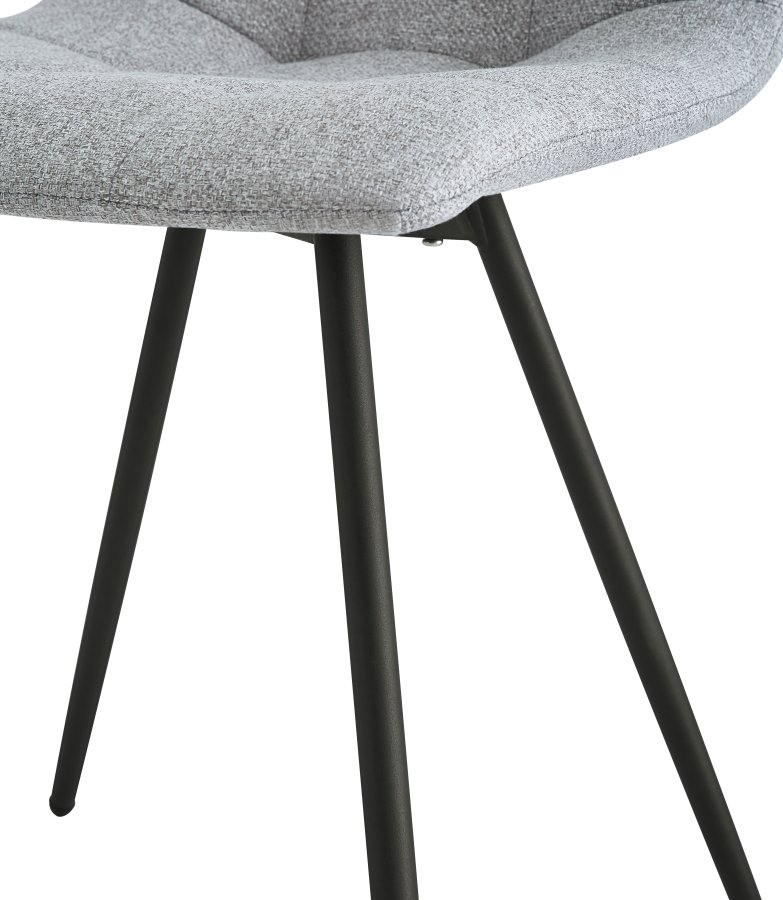 NORDLYS Bjrn spisebordsstol - gr stof og sort metal