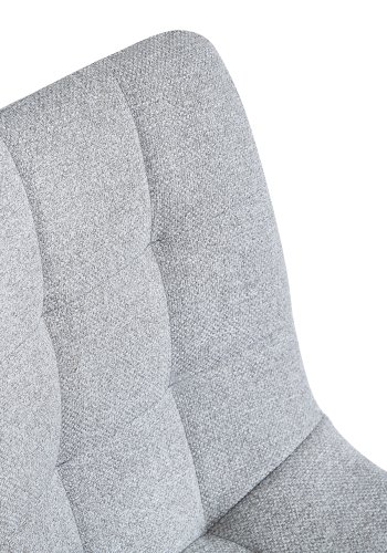 NORDLYS Bjrn spisebordsstol - gr stof og sort metal