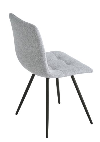 NORDLYS Bjrn spisebordsstol - gr stof og sort metal