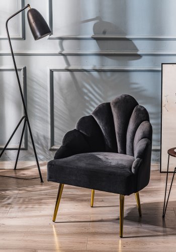 NORDLYS - Lnestol med metal ben