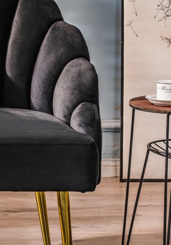 NORDLYS - Lnestol med metal ben