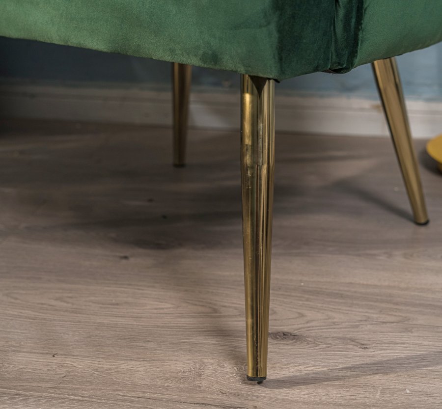 NORDLYS Bolge lnestol - grn fljl og metal