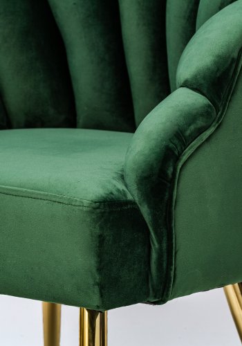 NORDLYS Bolge lnestol - grn fljl og metal