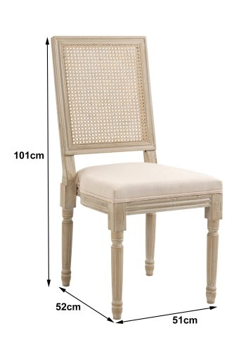 NORDLYS Cambridge spisebordsstol - beige stof og gummitr