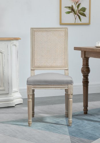 NORDLYS Cambridge spisebordsstol - mrkegr stof og gummitr