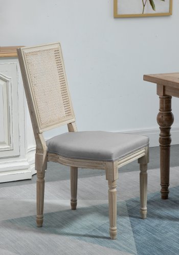 NORDLYS Cambridge spisebordsstol - mrkegr stof og gummitr