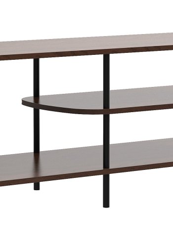 NORDLYS Coleman TV-bord, m. 2 hylder - brun tr og sort metal (140x40)