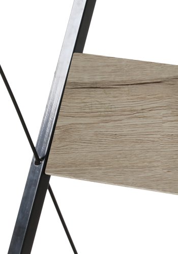 NORDLYS Detroit skrivebord, rektangulr - brun tr og sort metal (70x48)