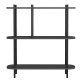 NORDLYS Etasolna bogreol, m. 3 hylder - sort tr og sort metal (80x30)