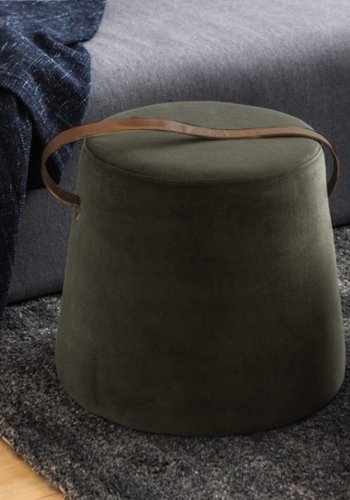  Nordlys  NORDLYS Fudi puf, rund - brun imiteret lder og brun fljl (42)