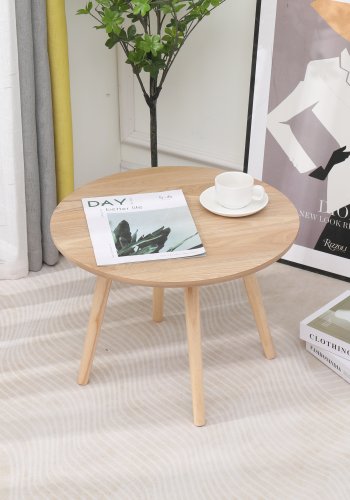 NORDLYS Ginza sidebord, rund - natur fyrretr (50)