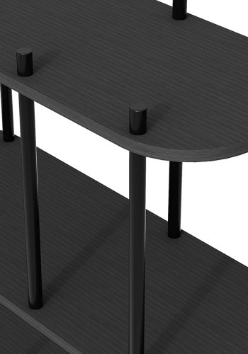 NORDLYS Goteborg bogreol, m. 5 hylder - sort tr og sort metal