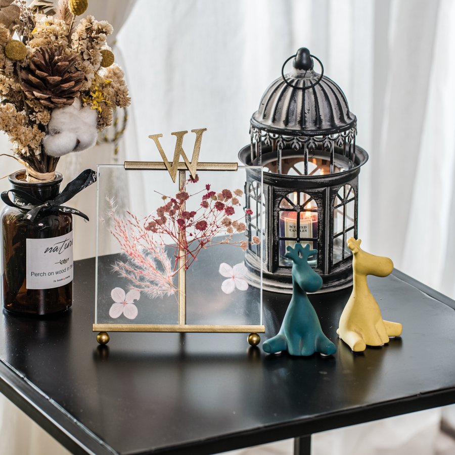 NORDLYS Hagen sidebord, kvadratisk - sort metal (45x45)