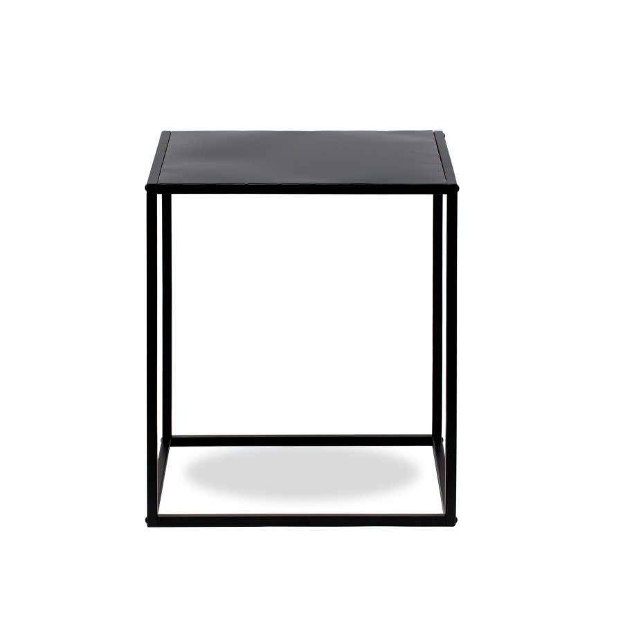 NORDLYS Hagen sidebord, kvadratisk - sort metal (45x45)