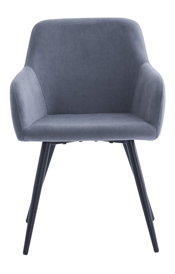 NORDLYS Holm spisebordsstol, m. armln - gr fljl og sort metal