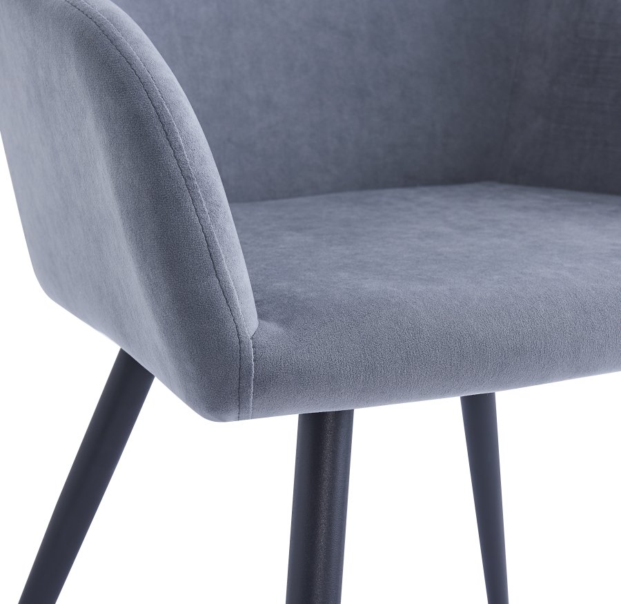 NORDLYS Holm spisebordsstol, m. armln - gr fljl og sort metal