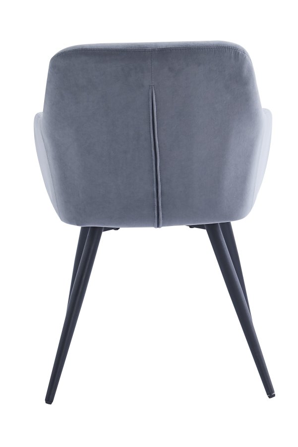 NORDLYS Holm spisebordsstol, m. armln - gr fljl og sort metal