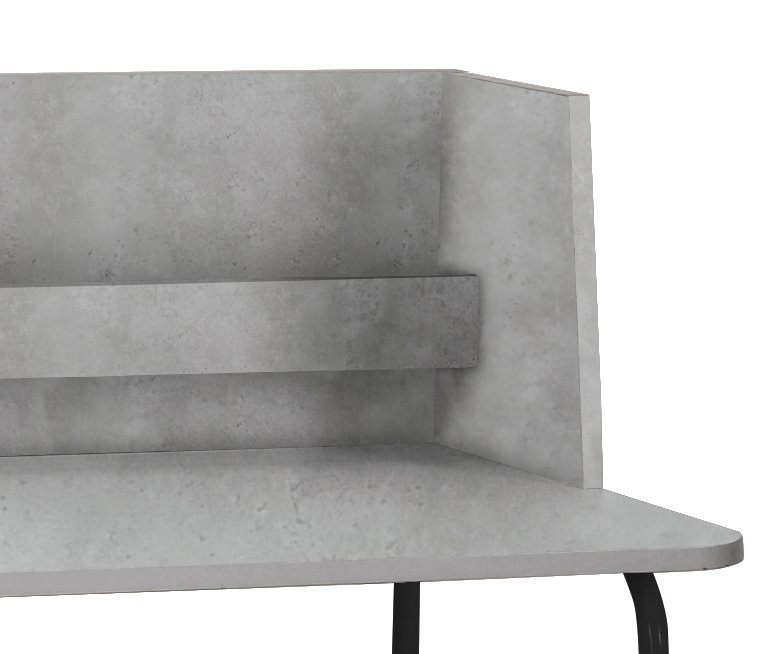 NORDLYS Houston computerbord, rektangulr - gr tr og sort metal (90x48)