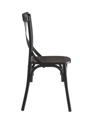 NORDLYS Howard spisebordsstol - gr asketr og sort metal