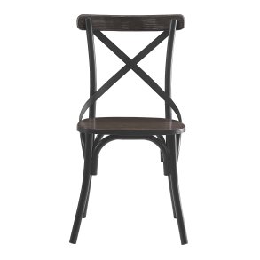 NORDLYS Howard spisebordsstol - gr asketr og sort metal