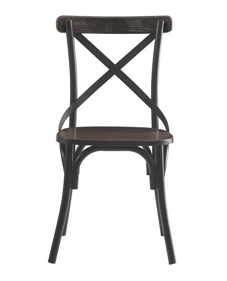 NORDLYS Howard spisebordsstol - gr asketr og sort metal