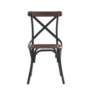 NORDLYS Howard spisebordsstol - brun asketr og sort metal