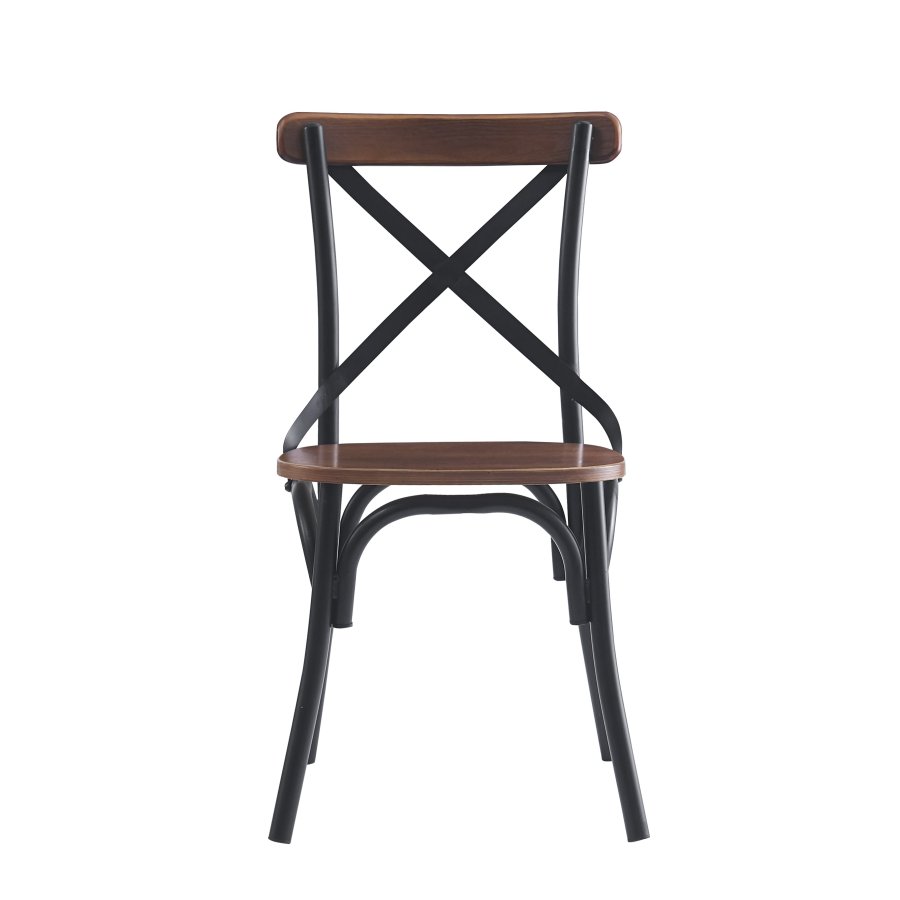 NORDLYS Howard spisebordsstol - brun asketr og sort metal