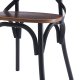 NORDLYS Howard spisebordsstol - brun asketr og sort metal