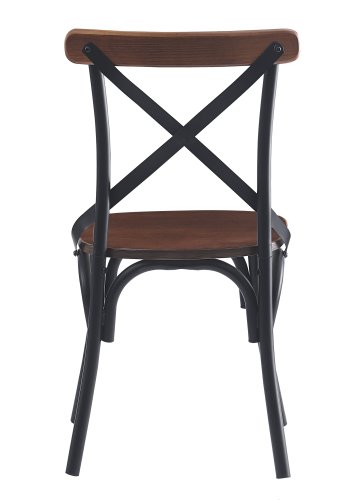 NORDLYS Howard spisebordsstol - brun asketr og sort metal