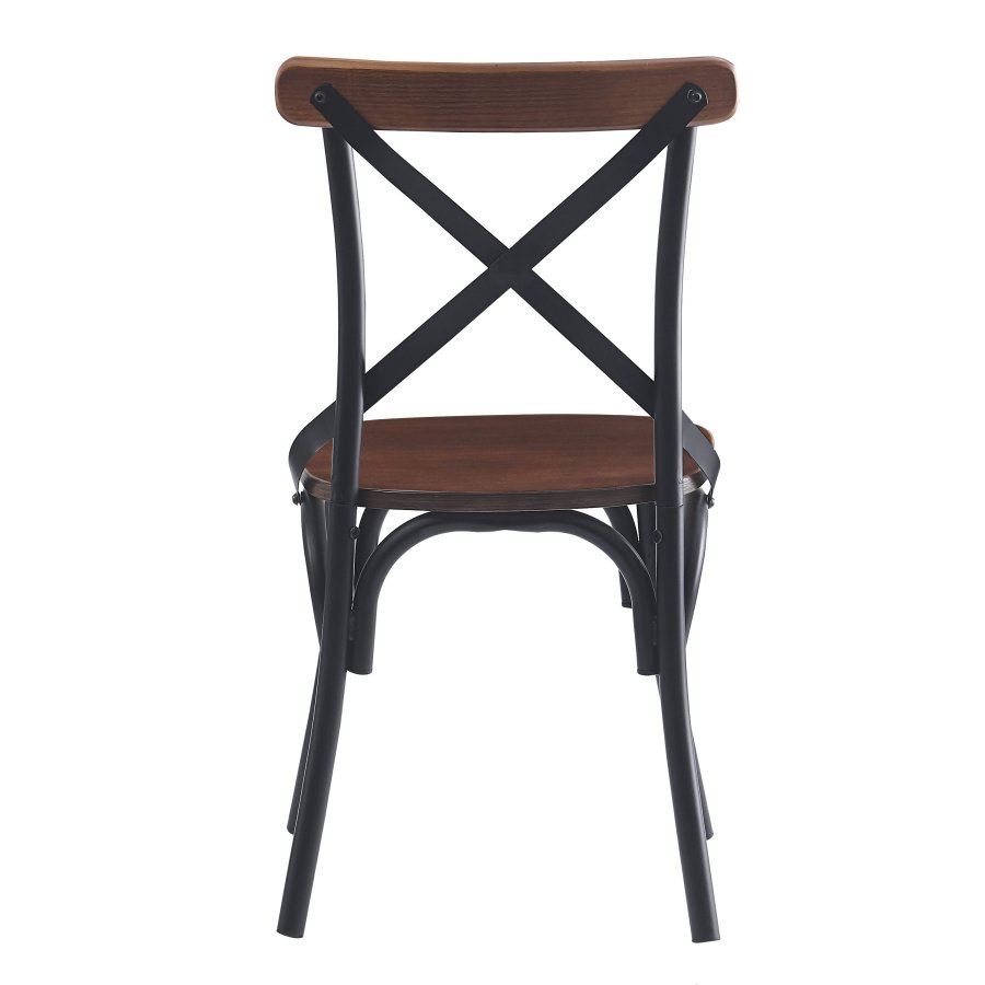 NORDLYS Howard spisebordsstol - brun asketr og sort metal