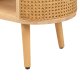 NORDLYS Isumi bnk, m. hylde - natur rattan og tr (90x35)