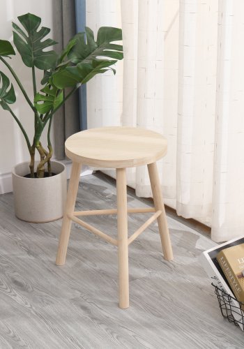 NORDLYS Itami skammel, rund - natur fyrretr (31)