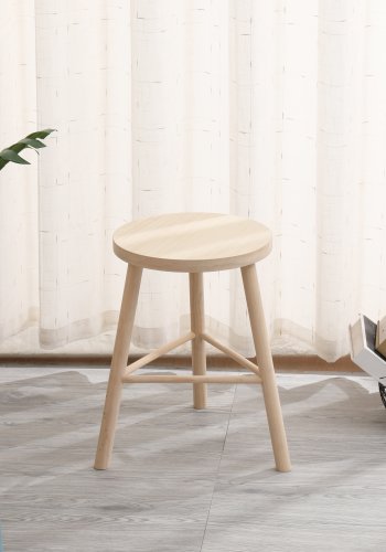 NORDLYS Itami skammel, rund - natur fyrretr (31)