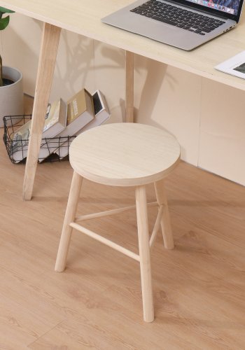 NORDLYS Itami skammel, rund - natur fyrretr (31)