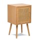 NORDLYS Kanoya sengebord, m. 1 lge - brun rattan og bg (40x38)