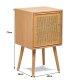 NORDLYS Kanoya sengebord, m. 1 lge - brun rattan og bg (40x38)