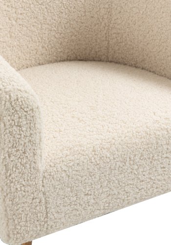 NORDLYS Kiruna lnestol - hvid uld og metal