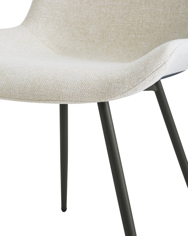 NORDLYS Koge spisebordsstolen - beige stof og sort metal